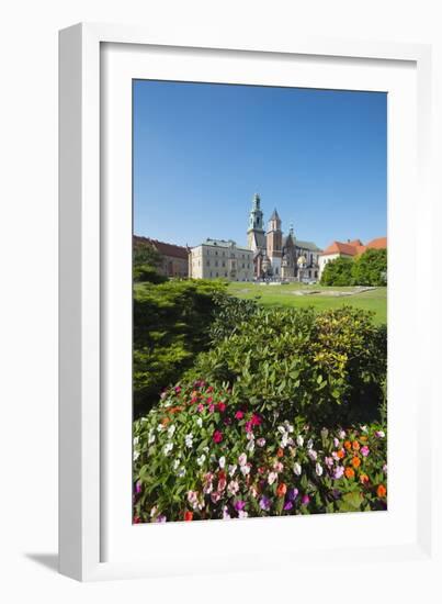 Wawel Hill Castle and Cathedral, UNESCO World Heritage Site, Krakow, Malopolska, Poland, Europe-Christian Kober-Framed Photographic Print