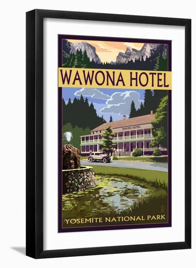 Wawona Hotel - Yosemite National Park - California-Lantern Press-Framed Art Print