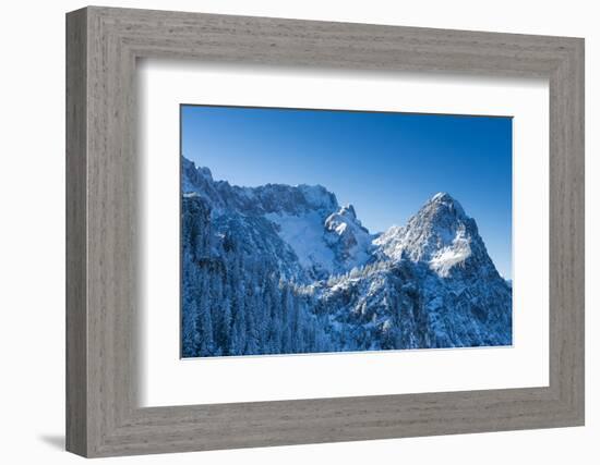 Waxenstein, Hšllental, Winter, Mountaineering, Aerial Shot-Frank Fleischmann-Framed Photographic Print