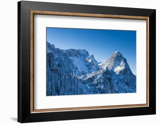 Waxenstein, Hšllental, Winter, Mountaineering, Aerial Shot-Frank Fleischmann-Framed Photographic Print