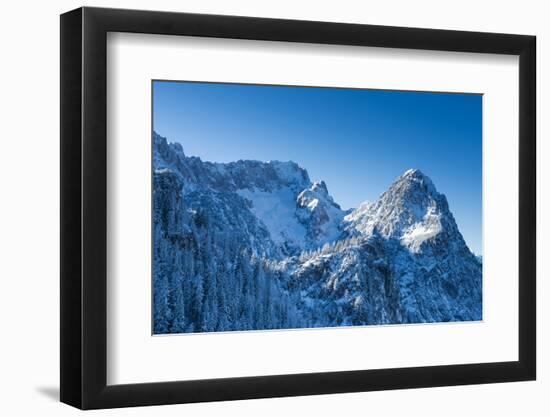 Waxenstein, Hšllental, Winter, Mountaineering, Aerial Shot-Frank Fleischmann-Framed Photographic Print