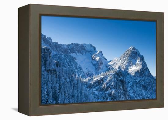 Waxenstein, Hšllental, Winter, Mountaineering, Aerial Shot-Frank Fleischmann-Framed Premier Image Canvas