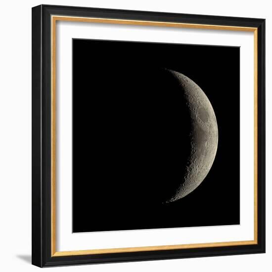 Waxing Crescent Moon-Eckhard Slawik-Framed Premium Photographic Print