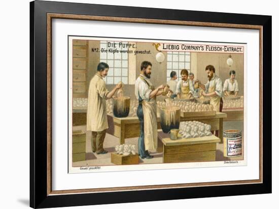 Waxing Dolls' Heads-null-Framed Giclee Print