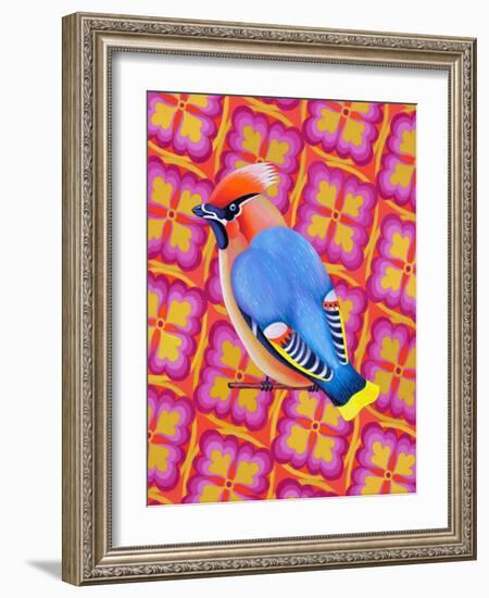 Waxwing, 2023 (Oil on Canvas)-Jane Tattersfield-Framed Giclee Print