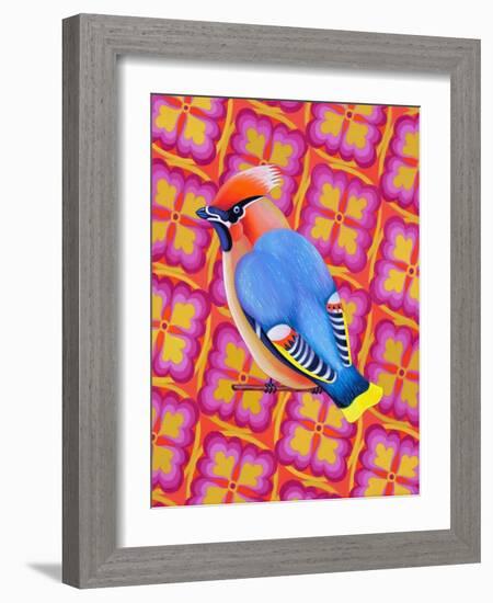 Waxwing, 2023 (Oil on Canvas)-Jane Tattersfield-Framed Giclee Print