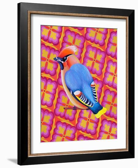 Waxwing, 2023 (Oil on Canvas)-Jane Tattersfield-Framed Giclee Print