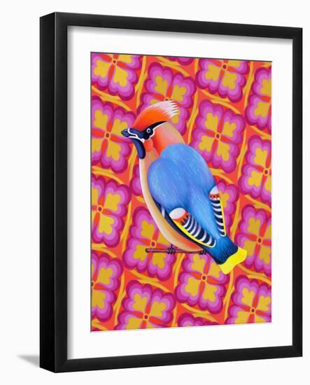 Waxwing, 2023 (Oil on Canvas)-Jane Tattersfield-Framed Giclee Print