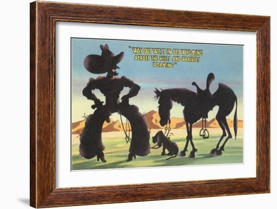 Way out West in Old Wyoming-null-Framed Art Print