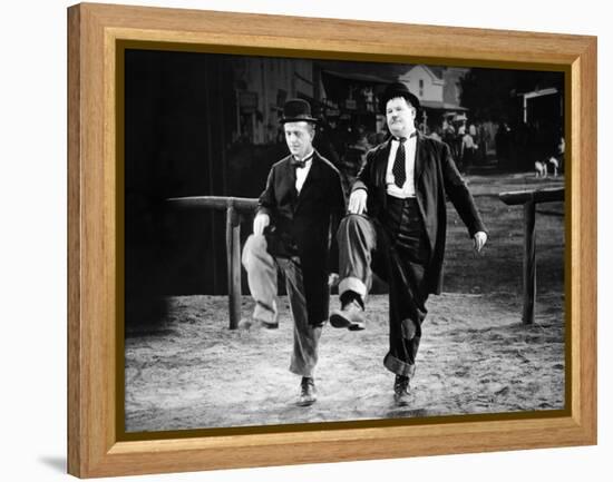 Way Out West, Stan Laurel, Oliver Hardy, 1937-null-Framed Stretched Canvas