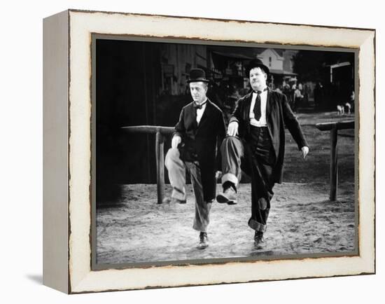 Way Out West, Stan Laurel, Oliver Hardy, 1937-null-Framed Stretched Canvas