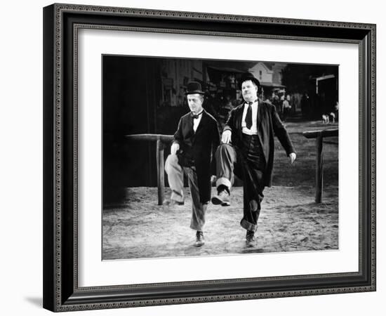 Way Out West, Stan Laurel, Oliver Hardy, 1937-null-Framed Premium Photographic Print