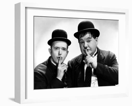 Way Out West, Stan Laurel, Oliver Hardy, 1937-null-Framed Photo