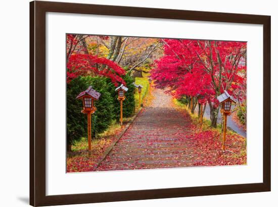 Way to Chureito Pagoda in Autumn, Fujiyoshida, Japan-Bule Sky Studio-Framed Photographic Print