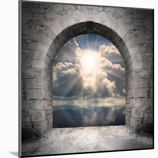 Way To New World. New Life Concept - Light Over Water-Kletr-Mounted Art Print