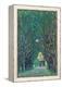 Way To The Park-Gustav Klimt-Framed Stretched Canvas