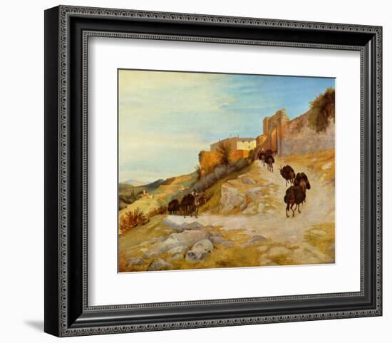 Way up to Narni-Karl Blechen-Framed Art Print