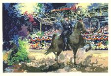 Three Men on Horseback-Wayland Moore-Serigraph