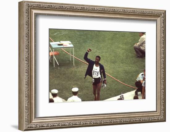 Wayne Collett after Winning Men's 400-Meter Race at 1972 Summer Olympic Games in Munich, Germany-John Dominis-Framed Photographic Print