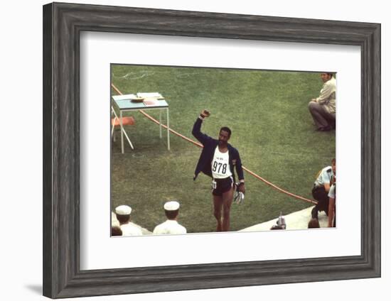 Wayne Collett after Winning Men's 400-Meter Race at 1972 Summer Olympic Games in Munich, Germany-John Dominis-Framed Photographic Print