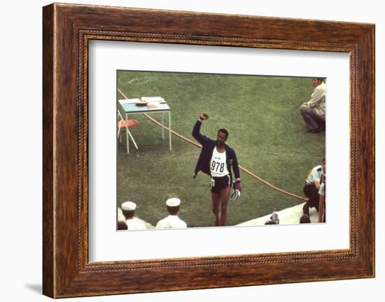 Wayne Collett after Winning Men's 400-Meter Race at 1972 Summer Olympic Games in Munich, Germany-John Dominis-Framed Photographic Print