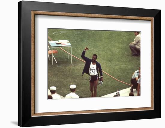 Wayne Collett after Winning Men's 400-Meter Race at 1972 Summer Olympic Games in Munich, Germany-John Dominis-Framed Photographic Print