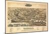 Waynesboro, Virginia - Panoramic Map-Lantern Press-Mounted Art Print