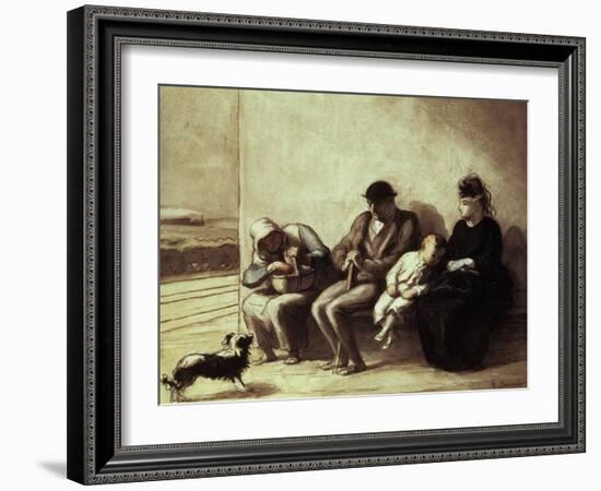 Wayside Railway Station-Honore Daumier-Framed Giclee Print