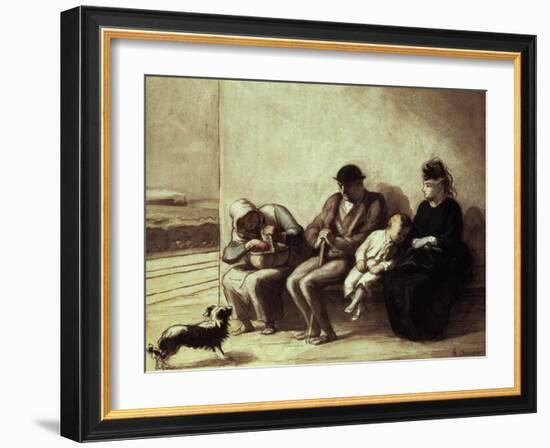 Wayside Railway Station-Honore Daumier-Framed Giclee Print