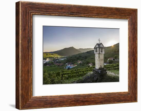 Wayside Shrine Near Old Town Gate Rote Tor in the Village Spitz, in the Vineyards of the Wachau-Martin Zwick-Framed Photographic Print