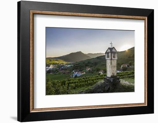 Wayside Shrine Near Old Town Gate Rote Tor in the Village Spitz, in the Vineyards of the Wachau-Martin Zwick-Framed Photographic Print