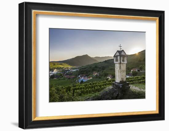 Wayside Shrine Near Old Town Gate Rote Tor in the Village Spitz, in the Vineyards of the Wachau-Martin Zwick-Framed Photographic Print