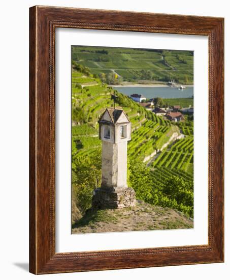 Wayside Shrine Near Old Town Gate Rote Tor in the Village Spitz, in the Vineyards of the Wachau-Martin Zwick-Framed Photographic Print