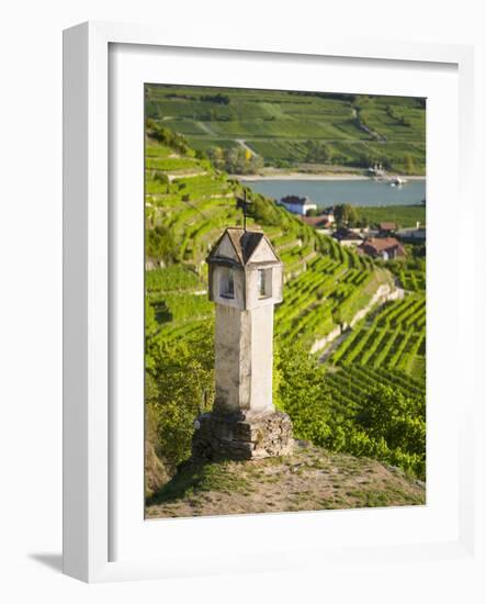 Wayside Shrine Near Old Town Gate Rote Tor in the Village Spitz, in the Vineyards of the Wachau-Martin Zwick-Framed Photographic Print