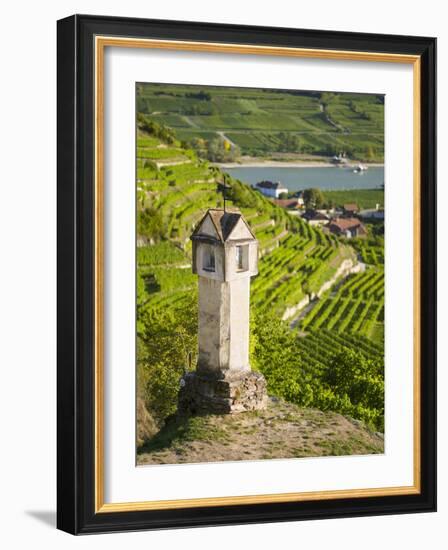 Wayside Shrine Near Old Town Gate Rote Tor in the Village Spitz, in the Vineyards of the Wachau-Martin Zwick-Framed Photographic Print