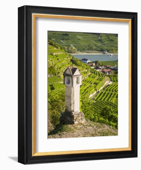 Wayside Shrine Near Old Town Gate Rote Tor in the Village Spitz, in the Vineyards of the Wachau-Martin Zwick-Framed Photographic Print