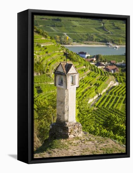 Wayside Shrine Near Old Town Gate Rote Tor in the Village Spitz, in the Vineyards of the Wachau-Martin Zwick-Framed Premier Image Canvas