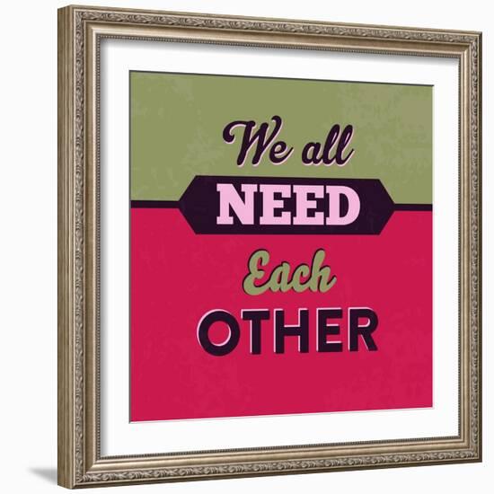 We All Need Each Other 1-Lorand Okos-Framed Art Print