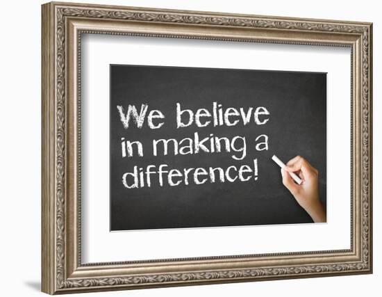We Believe in Making A Difference Chalk Illustration-kbuntu-Framed Photographic Print