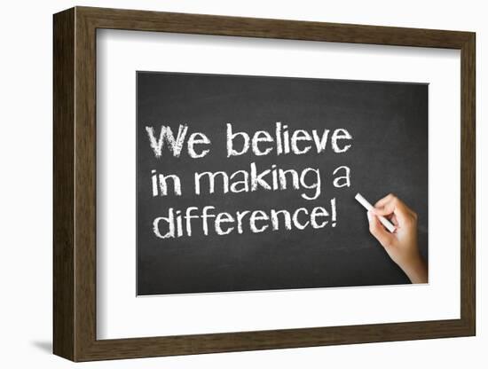 We Believe in Making A Difference Chalk Illustration-kbuntu-Framed Photographic Print