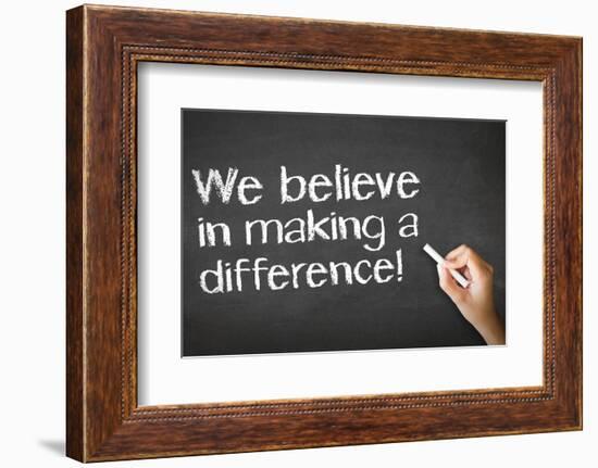We Believe in Making A Difference Chalk Illustration-kbuntu-Framed Photographic Print