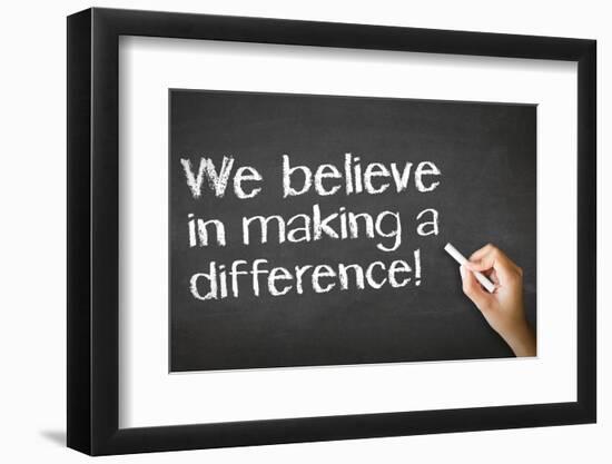 We Believe in Making A Difference Chalk Illustration-kbuntu-Framed Photographic Print