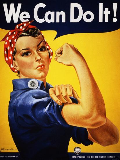 We Can Do It! (Rosie the Riveter)-J. Howard Miller-Lamina Framed Art Print