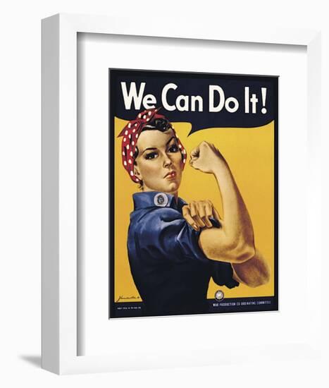 We Can Do It!-J^ Howard Miller-Framed Giclee Print