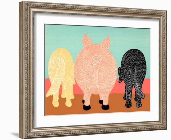 We Eat Like Pigs-Stephen Huneck-Framed Giclee Print