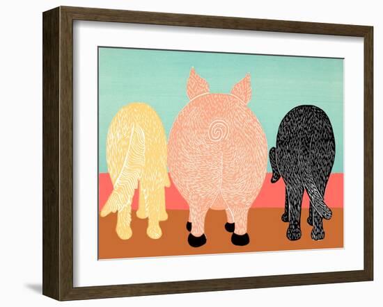 We Eat Like Pigs-Stephen Huneck-Framed Giclee Print