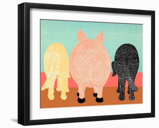 We Eat Like Pigs-Stephen Huneck-Framed Giclee Print