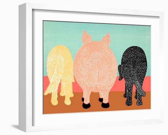 We Eat Like Pigs-Stephen Huneck-Framed Giclee Print