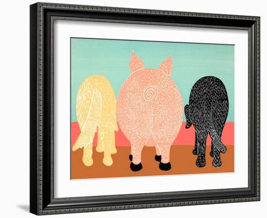 We Eat Like Pigs-Stephen Huneck-Framed Giclee Print