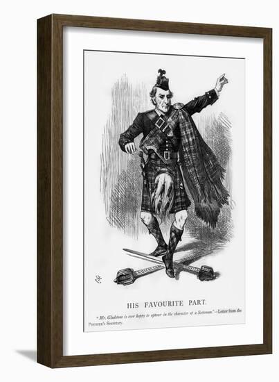 We Gladstone, Sword Dance-John Tenniel-Framed Art Print